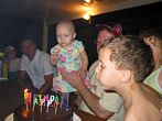 3 - Patrick helps with the candles 3 - Patrick helps with the candles