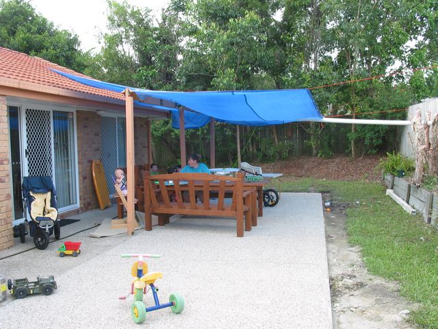 5 - Our makeshift patio for Xmas day