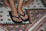 22 - Patick on thong 1 and Fiona on thong 2 (flip-flops for our UK friends)