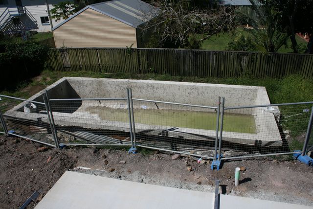 64 - Pools filling nicely - not sure about the color.