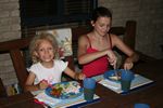21 - Neve and Jasmine enjoying their Boxing Day feast