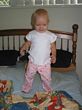 13 - On mum and dads bed wearing my new clothes