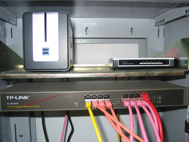17 - Gigabit backbone, NAS and ADSL modem