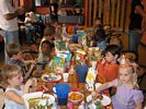 8 - The kids enjoy their food and rest
