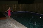 14 - Neve and the very cool solar pool lights