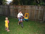 7 - Patrick showing off his bike skills to Neve
